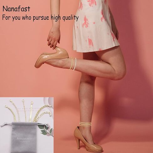 Nanafast 4-6PCS مجموعة أساور الكاحل للنساء الذهب بوهو شاطئ خلخال سلسلة قابل للتعديل مجوهرات للقدم للفتيات أسلوب بسيط للغاية in Saudi Arabia