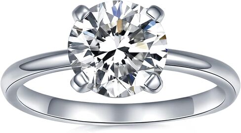 IMOLOVE Moissanite Solitaire Engagement Ring for Women, Women's Engagement Rings Moissanite Promise Rings 1CT D Color VVS1 Clarity Wedding band 925 Sterling Silver with 18K Gold Plated in Saudi Arabia