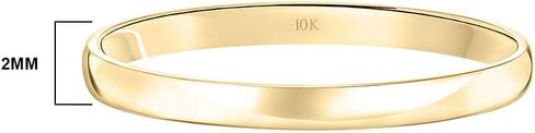 Women's 10K or 14K Rose, White or Yellow Gold 2MM Petite Classic Plain Wedding Band by Brilliant Expressions in Saudi Arabia