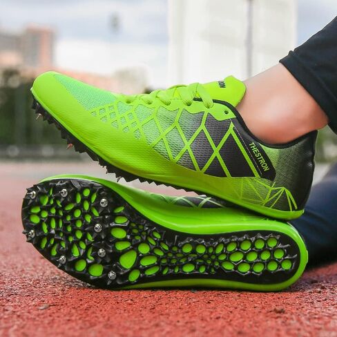Ifrich Mens Womens Boys Girls Spikes Athletics Racing Running Shoes Track and Field Sneaker … in Kuwait