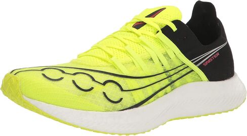 Saucony Men's Sinister Sneaker, Citron/Black, 7.5 in Saudi Arabia