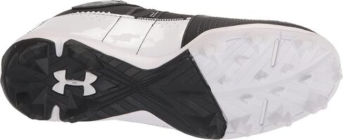 Under Armour Men's Harper 7 Mid Rubber Molded Baseball Cleat Shoe, (001) Black/White/Black, 10 in Saudi Arabia