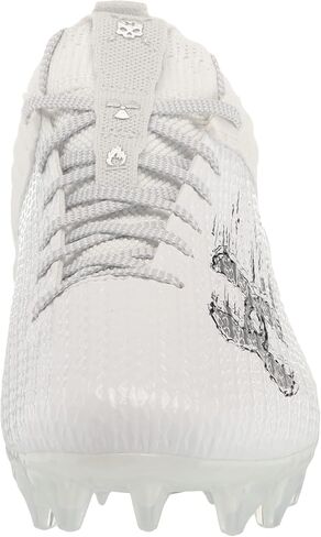 حذاء كرة القدم Blur Smoke 2.0 Moulded Cleat للرجال من Under Armour، (101) أبيض/أبيض/فضي معدني، 11.5 in Saudi Arabia