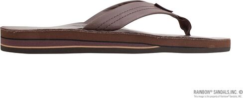 Rainbow Sandals Men's Leather Double Layer with Arch Wide Strap in Saudi Arabia