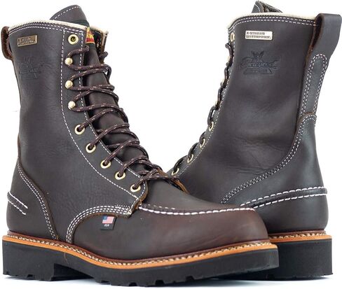 Thorogood Mens 8" FLYWAY USA BRN W/P Boots in Kuwait