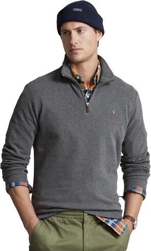 POLO RALPH LAUREN Men's Classic Estate-Rib Quarter-Zip Pullover Sweater in Saudi Arabia