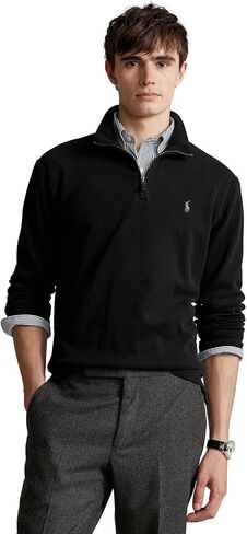 POLO RALPH LAUREN Men's Classic Estate-Rib Quarter-Zip Pullover Sweater in Saudi Arabia