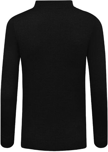 Aiyino Men's Quarter Zip Up Long Sleeve Sweaters Slim Fit Lightweight Mock Neck Pullover Casual Polo Sweater in Saudi Arabia