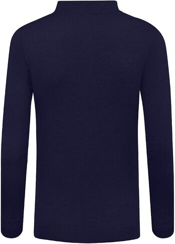 Aiyino Men's Quarter Zip Up Long Sleeve Sweaters Slim Fit Lightweight Mock Neck Pullover Casual Polo Sweater in Saudi Arabia