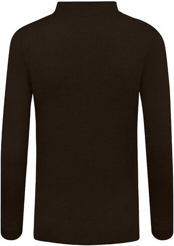 Aiyino Men's Quarter Zip Up Long Sleeve Sweaters Slim Fit Lightweight Mock Neck Pullover Casual Polo Sweater in Kuwait