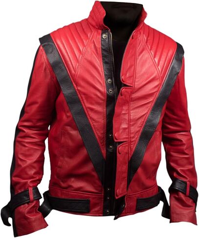 F&H Men's Red and Black Thriller Jacket in Saudi Arabia