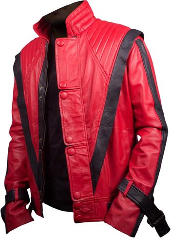 F&H Men's Red and Black Thriller Jacket in Saudi Arabia