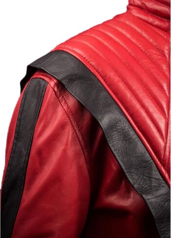 F&H Men's Red and Black Thriller Jacket in Saudi Arabia
