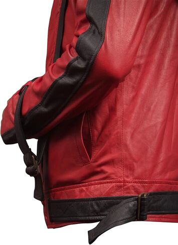 F&H Men's Red and Black Thriller Jacket in Saudi Arabia