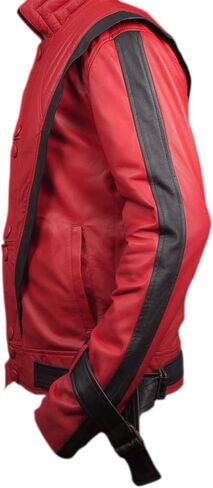 F&H Men's Red and Black Thriller Jacket in Saudi Arabia