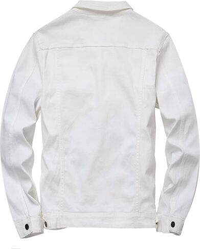 QIMYUM Jean Jacket For Men, Distressed Slim Denim Jacket in Kuwait