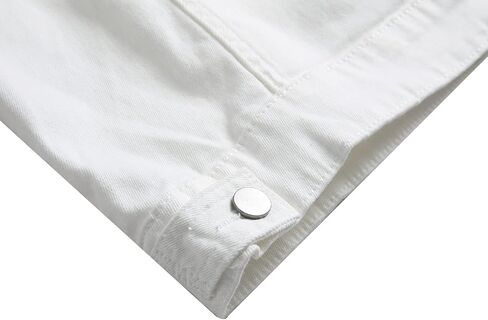 QIMYUM Jean Jacket For Men, Distressed Slim Denim Jacket in Kuwait