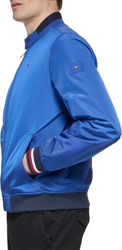 Tommy Hilfiger Men's Lightweight Varsity Rib Knit Bomber Jacket in Saudi Arabia