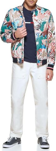 Tommy Hilfiger Men's Lightweight Varsity Rib Knit Bomber Jacket in Saudi Arabia