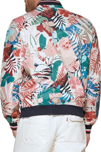 Tommy Hilfiger Men's Lightweight Varsity Rib Knit Bomber Jacket in Saudi Arabia