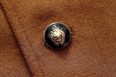 chouyatou Men's Gentle Band Collar Single Breasted Wool Blend Pea Coat in Kuwait