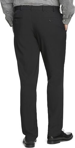 Van Heusen Men's Big & Tall Big and Tall Stain Shield Stretch Straight Fit Flat Front Dress Pant in Kuwait