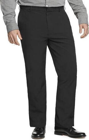 Van Heusen Men's Big & Tall Big and Tall Stain Shield Stretch Straight Fit Flat Front Dress Pant in Kuwait