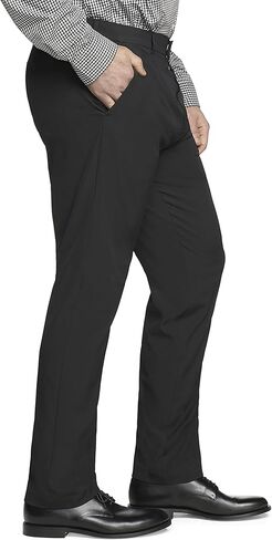 Van Heusen Men's Big & Tall Big and Tall Stain Shield Stretch Straight Fit Flat Front Dress Pant in Kuwait