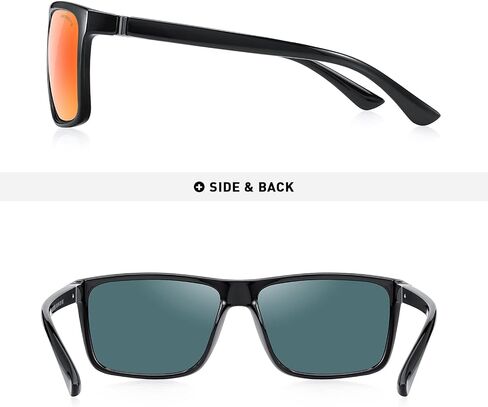 MERRY'S Rectangular Polarized Sports Sunglasses for Men Women Cycling Driving Fishing UV400 Protection S8225 in Kuwait