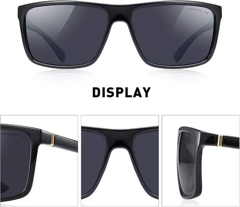 MERRY'S Rectangular Polarized Sports Sunglasses for Men Women UV400 S8225 in Kuwait