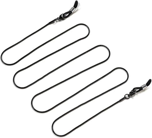 سلسلة نظارات OCR، سلسلة حبل لأقنعة الوجه، سلاسل نظارات شمسية أنيقة، حزام نظارات، سلسلة تثبيت نظارات أنيقة للنساء (أسود) in Kuwait