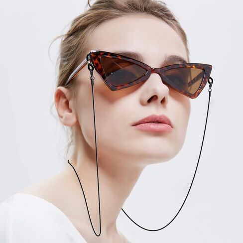 سلسلة نظارات OCR، سلسلة حبل لأقنعة الوجه، سلاسل نظارات شمسية أنيقة، حزام نظارات، سلسلة تثبيت نظارات أنيقة للنساء (أسود) in Kuwait