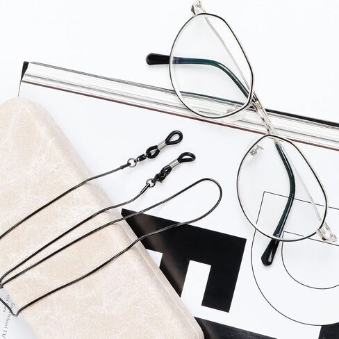 سلسلة نظارات OCR، سلسلة حبل لأقنعة الوجه، سلاسل نظارات شمسية أنيقة، حزام نظارات، سلسلة تثبيت نظارات أنيقة للنساء (أسود) in Kuwait