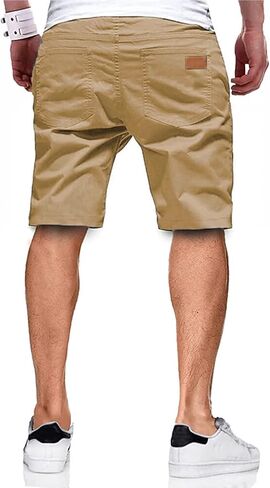 Mens Shorts Casual Classic Fit Athletic Workout Golf Shorts Cotton Cargo Shorts for Men Summer Beach Shorts with 4 Pockets in Saudi Arabia