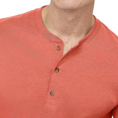 Hanes Originals T-Shirt, Long Sleeve Cotton Henley Tees for Men in Saudi Arabia
