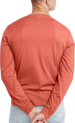 Hanes Originals T-Shirt, Long Sleeve Cotton Henley Tees for Men in Saudi Arabia