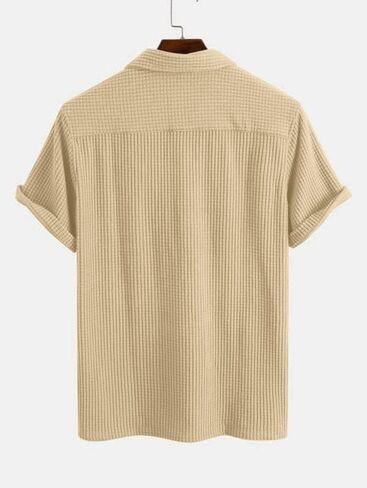ZAFUL Men's Casual Button-Down Shirts Short Sleeve Striped Dress Shirts Button Down Tops in Saudi Arabia