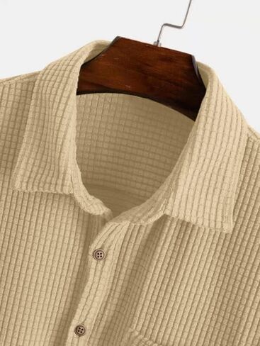 ZAFUL Men's Casual Button-Down Shirts Short Sleeve Striped Dress Shirts Button Down Tops in Saudi Arabia