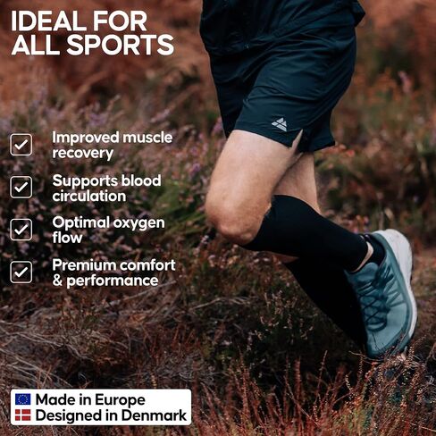 DANISH ENDURANCE أكمام ضاغطة على ربلة الساق مقاس 21-26 ملم زئبق للرجال والنساء in Kuwait