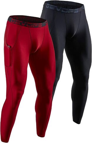 DEVOPS 2 or 3 Pack Men's Compression Pants Athletic Leggings with Pocket/Non-Pocket in Saudi Arabia