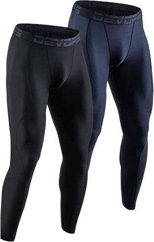 DEVOPS 2 or 3 Pack Men's Compression Pants Athletic Leggings with Pocket/Non-Pocket in Kuwait