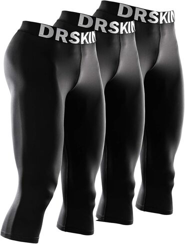 DRSKIN 4، 3 أو 1 حزمة الرجال 3/4 ضغط السراويل الجوارب طماق السراويل الرياضية الرياضية Baselayer تشغيل تجريب نشط in Kuwait