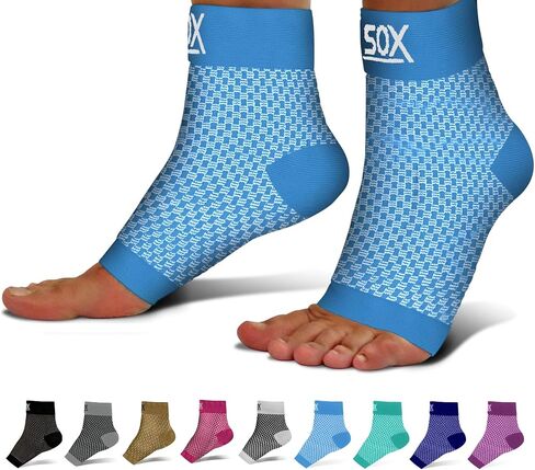 SB SOX Plantar Fasciitis Compression Socks for Women & Men - Best Arch Support for All Day Wear - Relief for Heel Pain and Night Splint Comfort (Black, Small) in Saudi Arabia