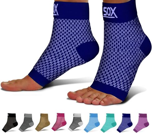 SB SOX Plantar Fasciitis Compression Socks for Women & Men - Best Arch Support for All Day Wear - Relief for Heel Pain and Night Splint Comfort (Black, Small) in Saudi Arabia