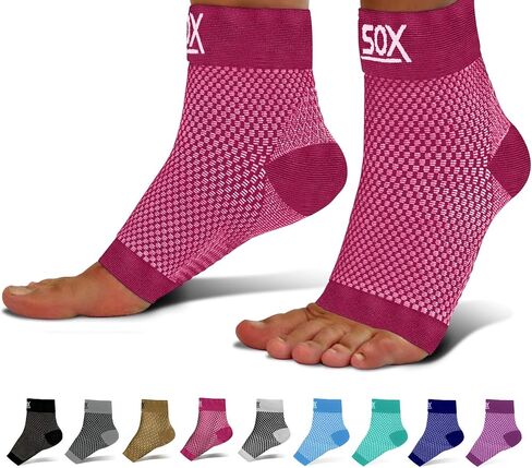 SB SOX Plantar Fasciitis Compression Socks for Women & Men - Best Arch Support for All Day Wear - Relief for Heel Pain and Night Splint Comfort (Black, Small) in Saudi Arabia
