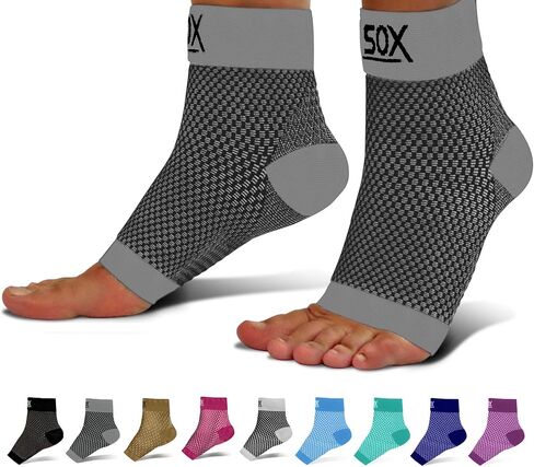 SB SOX Plantar Fasciitis Compression Socks for Women & Men - Best Arch Support for All Day Wear - Relief for Heel Pain and Night Splint Comfort (Black, Small) in Saudi Arabia