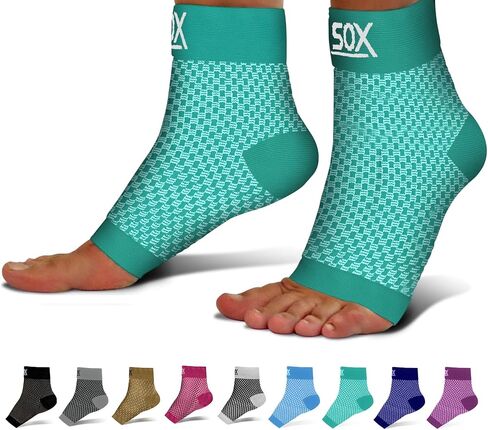 SB SOX Plantar Fasciitis Compression Socks for Women & Men - Best Arch Support for All Day Wear - Relief for Heel Pain and Night Splint Comfort (Black, Small) in Saudi Arabia