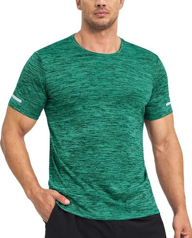 MAGCOMSEN Men's Workout T-Shirts Quick Dry Athletic Moisture Wicking Performance Shirt for Running Gym in Kuwait