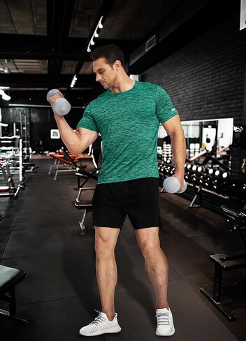 MAGCOMSEN Men's Workout T-Shirts Quick Dry Athletic Moisture Wicking Performance Shirt for Running Gym in Kuwait