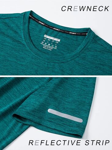 MAGCOMSEN Men's Workout T-Shirts Quick Dry Athletic Moisture Wicking Performance Shirt for Running Gym in Kuwait